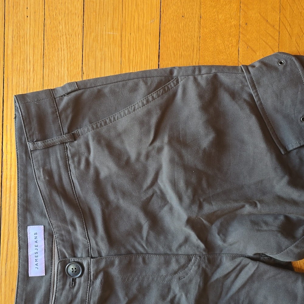 James Jeans, Boyfriend Cargo Military Green Pants, EUC, Women's 26 - Picture 5 of 15